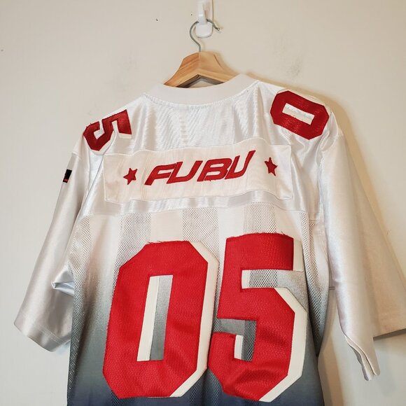 Vintage y2k Fubu 05 oversized football jersey shirt white size M - Picture 4 of 8